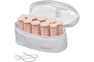 Conair Instant Heat Compact Hot Rollers for Long, Medium, and All Hair - Hair Curler - Hair Roller Clips Included - 1 1/4-inch, 1-inch, and 3/4-inch Rollers