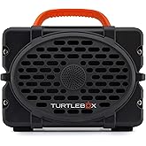 Turtlebox Original Gen 3: Portable Outdoor Bluetooth Speaker – Ultra-Loud (120dB), Waterproof (IP67), Rugged, Impact-Resistant, 3-Day Battery | Party Mode: Unlimited Pairing Stereo, Gray/Blaze Orange