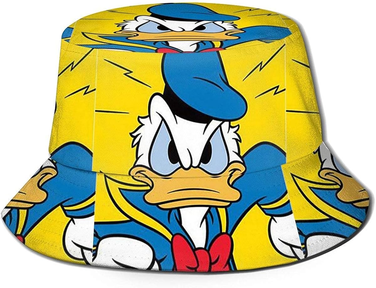 Yaxinduobao Bucket Hat Running Donald Duck Printed Packable Summer
