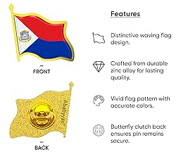 Saint Martin Flag Lapel Pin - Enamel Metal National