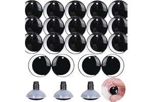 MUCUNNIA 26PCS 30mm Moon Safety Eyes Crochet with Washers Clear Safety Eyes Amigurumi 3D Moon Crochet Eyes Doll Eyes for Anim