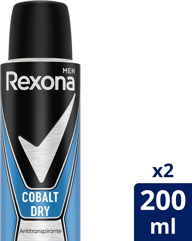 Desodorante Aerosol Antitranspirante para hombre Cobalt Dry Pack Ahorro 2x 200ml, El embalaje puede variar