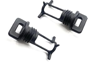 auaurly Kayak Drain Plugs Thread Bung Hull Drain Fits Scupper Plug for Canoes Boats,Black Plastic Direct Kayak Boat Drain Plug 52802
