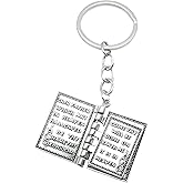 Angyape Bible Verse Book Keychain Charms Accessories Christian Keychain for Car Keys Purse Bag Charms Gifts for Christians