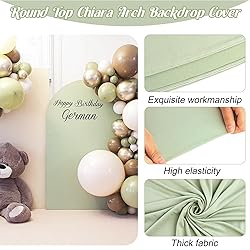 Chiara Spandex Fitted Wedding Arch Backdrop, Round