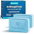 Roycederm Antifungal Soap for Men & Women: Medicated Anti-Fungal Tea Tree Oil Bar Soap - Extra Strength Skin Fungus Treatment for Athlete’s Foot, Jock Itch & Ringworm - Deep Cleansing