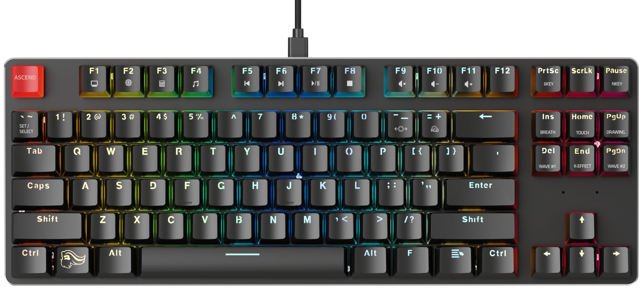 GLORIOUS Gaming GMMK TKL (85%) - Mechanical Gaming Keyboard, Gateron Brown Switches (Tactile), Doubleshot Caps, Per Key RGB, Hotswap & Customisable, TKL Design, American QWERTY Layout - Black