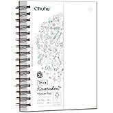 Ohuhu Double-Sided Bleedproof Marker Pad - 5.5"x8.5" Small Paper Size - 160 lb/280 gsm Heavyweight Smooth Drawing Paper - 50 Sheets/100 Pages - Spiral-Bound Sketchbook for Alcohol Markers