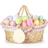 Leinuosen Easter Basket Wicker Picnic Basket with