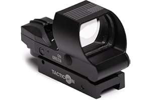 Tacticon Predator V2 Reflex Sight for Rifle – Rifle Optic with Red Dot and Green Dot, 4 Reticle Options, 45° Offset Mount – Disabled Combat Veteran Owned