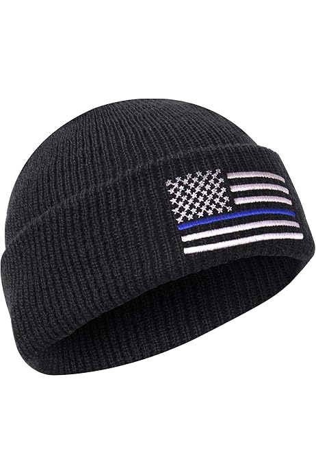 thin blue line beanie hat