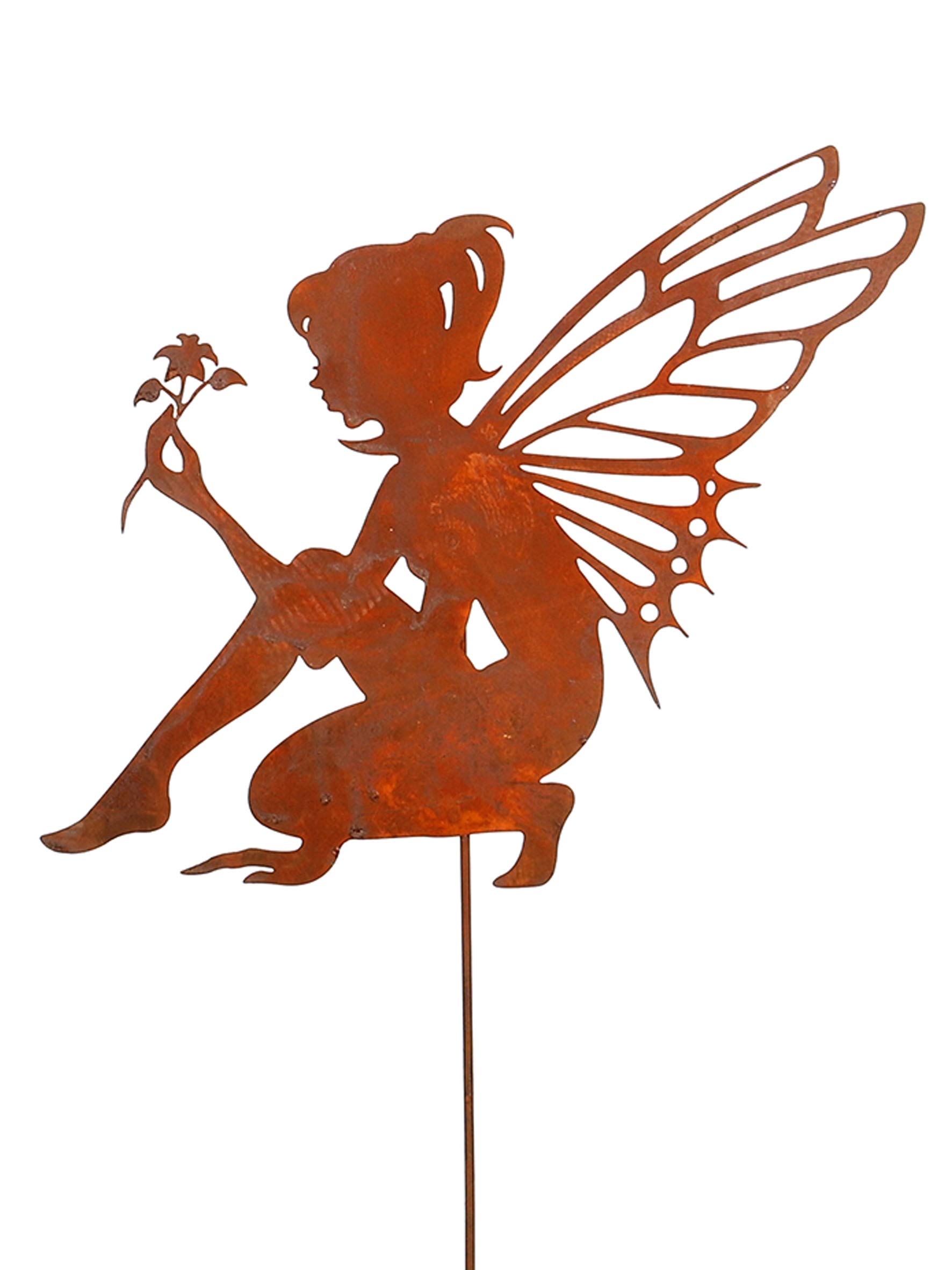 Unknown Garden Stake Elf Metal Grate 50 cm Flower Stake Garden Decoration Plug Flower Bed