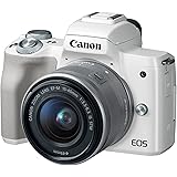 Canon 2681C011 EOS M50 Mirrorless Digital Camera (White) w/EF-M 15-45mm is STM Lens - (Renewed)