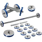 m&uuml;&uuml;v Adjustable Dumbbell &amp; Barbell Set for Home Gym | 2-in-1 Dumbbell and Barbell System; 5-40 lb Weight Set with Plates and Handles; Compact Strength Training