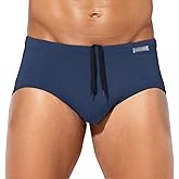 Casey Kevin Men's Classic Solid Swim Briefs Sexy Bikini Underwear Tan Through Full Coverage Swimwear