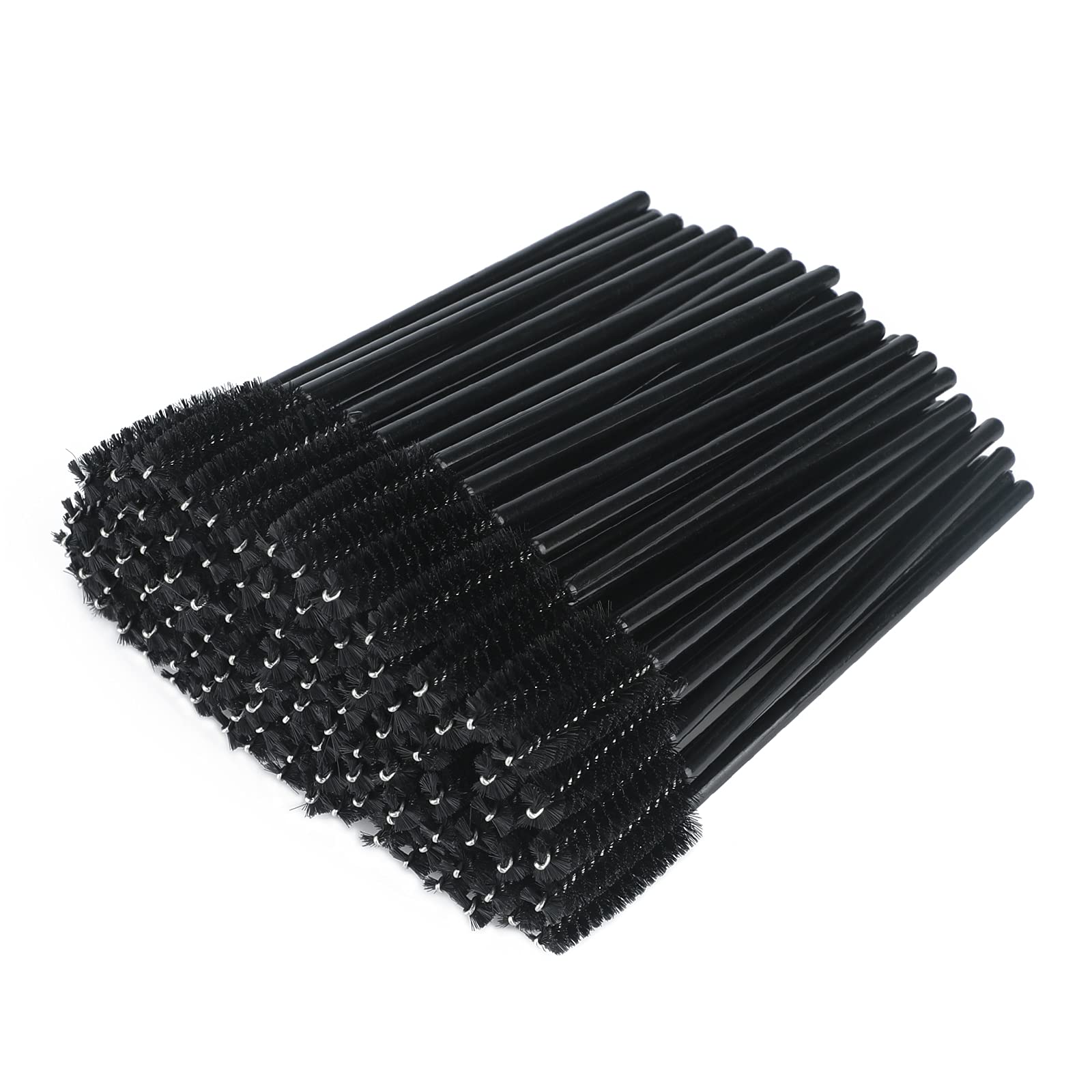 G2PLUS 200 PCS Black Disposable Eyelash Brushes Spoolies: Mascara Wands Applicator for Eyelash Extensions