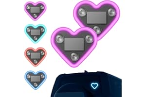 Car Led Ambient Light - Solar-Powered Heart-Shaped LED Neon Light, Solar Powered Finger LED Heart Shape C-Pillar Window Light