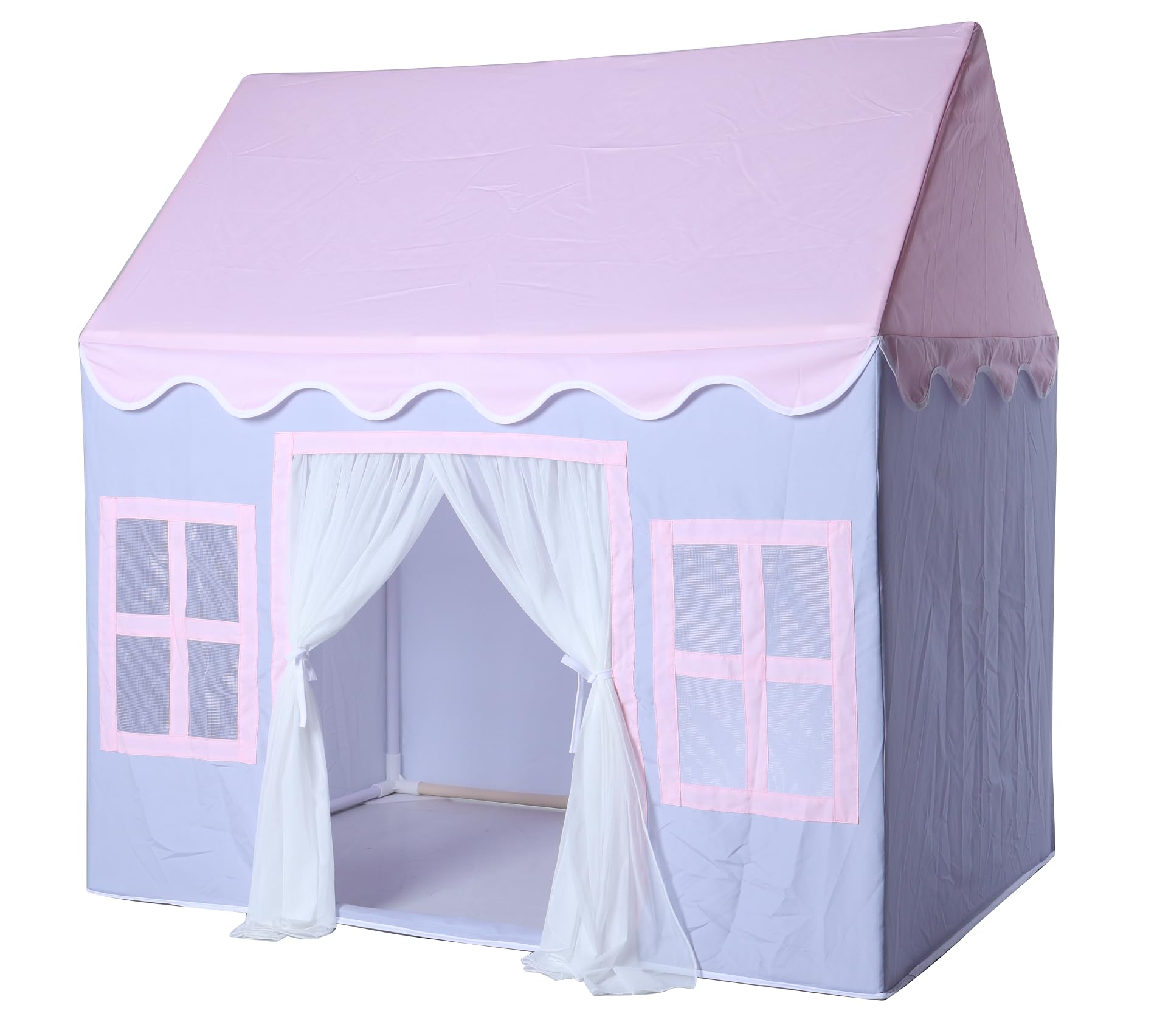 Wilwolfer Kids Play Tent Indoor: Princess Tent with Padded Mat - Large Toddlers Playhouse for Girls & Boys - Girls Tent Kids Toys House Birthday Gift(Purple) — image 1