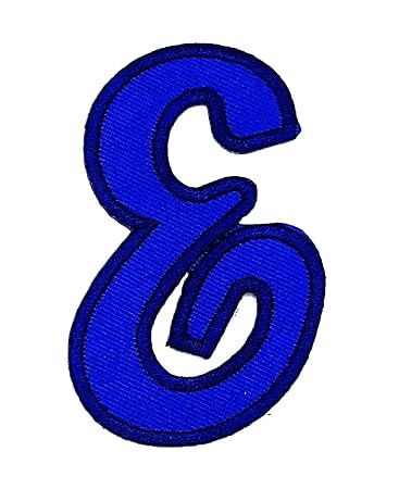 Parche Con La Letra E De Rabana En Color Azul Parche Con El