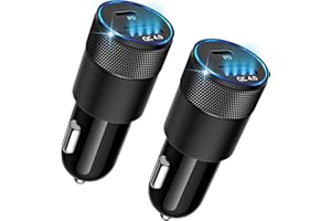 PAIMIAN Car Charger, iPhone 15/16 Car Charger, 48W 2-Port Fast USB C Car Charger Cigarette Lighter Adapter, Car Accessories for iPhone 16/15/14/13/12 Series, Samsung Galaxy Series, iPad Pro, AirPods and More