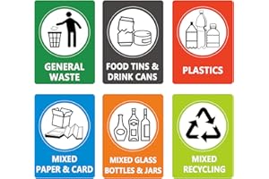 Recycle Sticker Signs for Trash Can,Self-Adhesive Waterproof and Fade Resistant Recycling Labels for Home,Office,Apartment,Ho