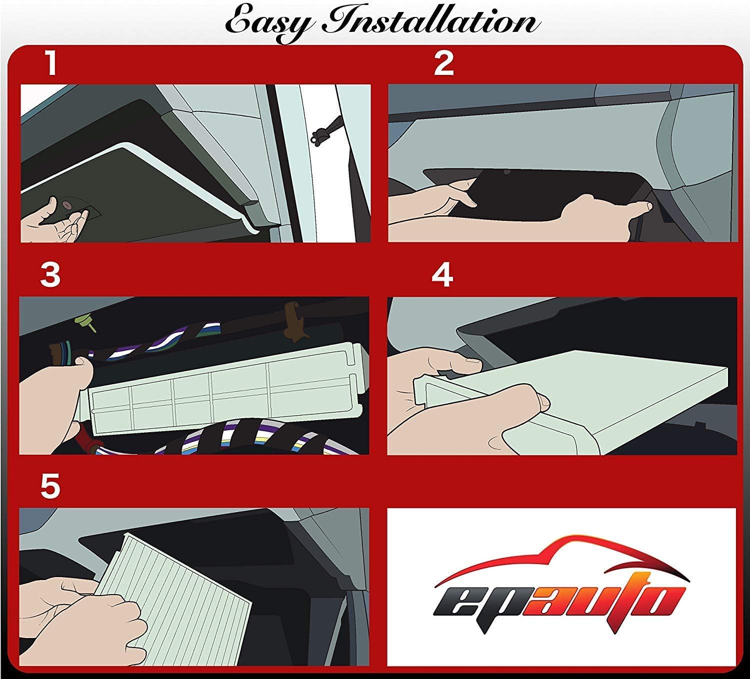 EPAuto CP134 (CF10134) Premium Cabin Air Filter includes Activated Carbon: Automotive