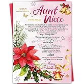 ATTLVV Christmas Card for Aunt, Aunt Christmas Gift Card from Niece