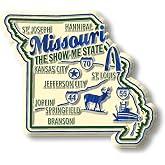 Missouri Premium State Magnet by Classic Magnets, 2.6" x 2.3", Collectible 3D Rubber Vintage-Style Souvenirs and Gifts Made in the USA