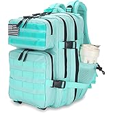 Lovelinks21 25L Tactical Backpack for Men and Women Military Backpack Small Assault Pack Molle Backpack Bug Out Bag Travel Rucksack Daypack (Mint Green)
