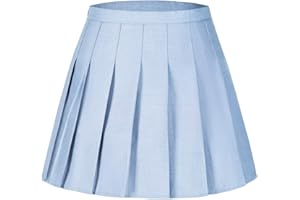 Afurdel Pleated Skirts for Girls High Waisted School Uniform Skort with Undershorts Athletic Girls Tennis Skirt 2-14Y