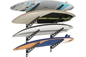 Neorexon 2/3/4/6 Board Horizontal Surfboard Rack, Adjustable Surfboard Wall Mount Display, Surfboard Wall Rack Board Storage Mount System at Home and Garage