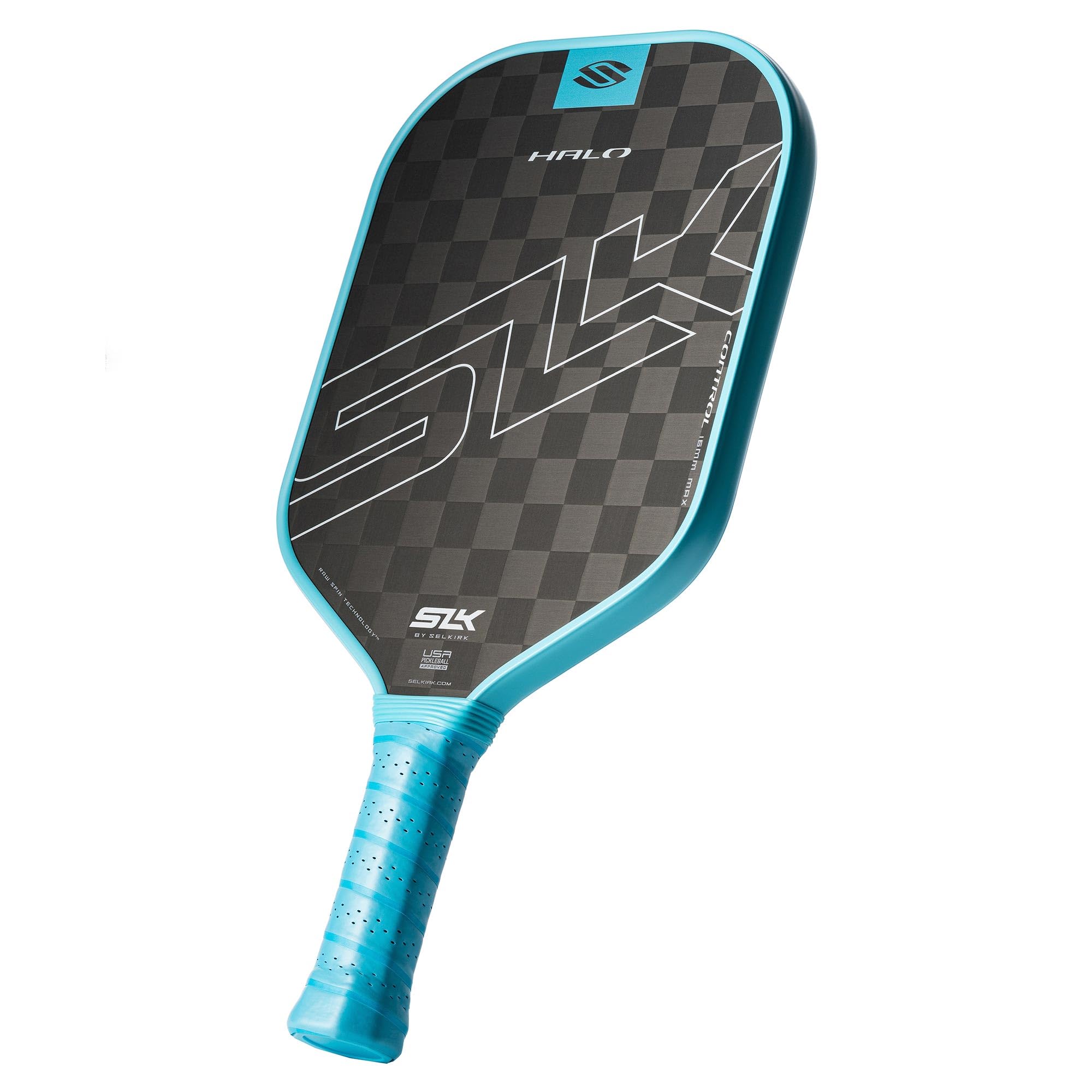 Selkirk Sport SLK Halo Control MAX Pickleball Paddle | Carbon Fiber Pickleball Paddles with a Rev-Core Power Polymer Core | Designed for Ultimate Spin & Consistency | Blue Image
