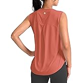 SANTINY Women's Sleeveless Workout Tops Breathable Lightweight Active Tennis Yoga Shirts Athletic Running Tank Tops for Women