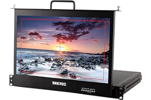 SEETEC 17.3 Inch SC173-HSD-56 1RU Pull Out Rack Mount Monitor Full HD 1920x1080 Broadcast LCD Monitor (SDI/HDMI)
