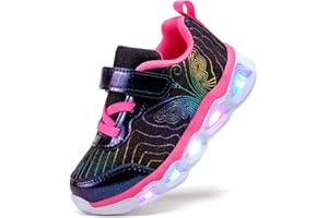 SINOSKY Toddler Girls Led Shoes Kids Light Up Sneakers
