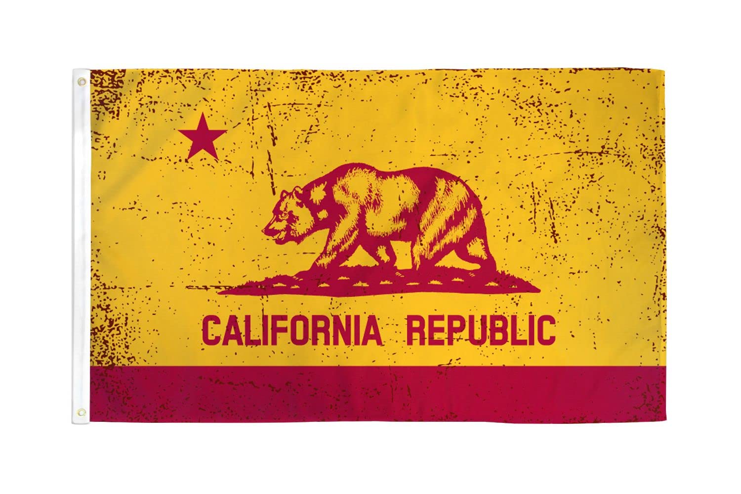 AZ FLAG - California Red And Gold Flag - 3x5 Ft - 100D Polyester Californian Banner with Two Metal Grommets - Fade Resistant - Vivid Colors - 3' x 5' Feet - 150x90 Cm