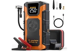 FEATOU Jump Starter with Air Compressor, 5000A Car Charger Power Jump Box Start 12V Vehicles(Up to 8.5L Gas&7.0L Diesel Engines) Portable Car Booster Jumper Pack Combo150 PSI Tire Inflator