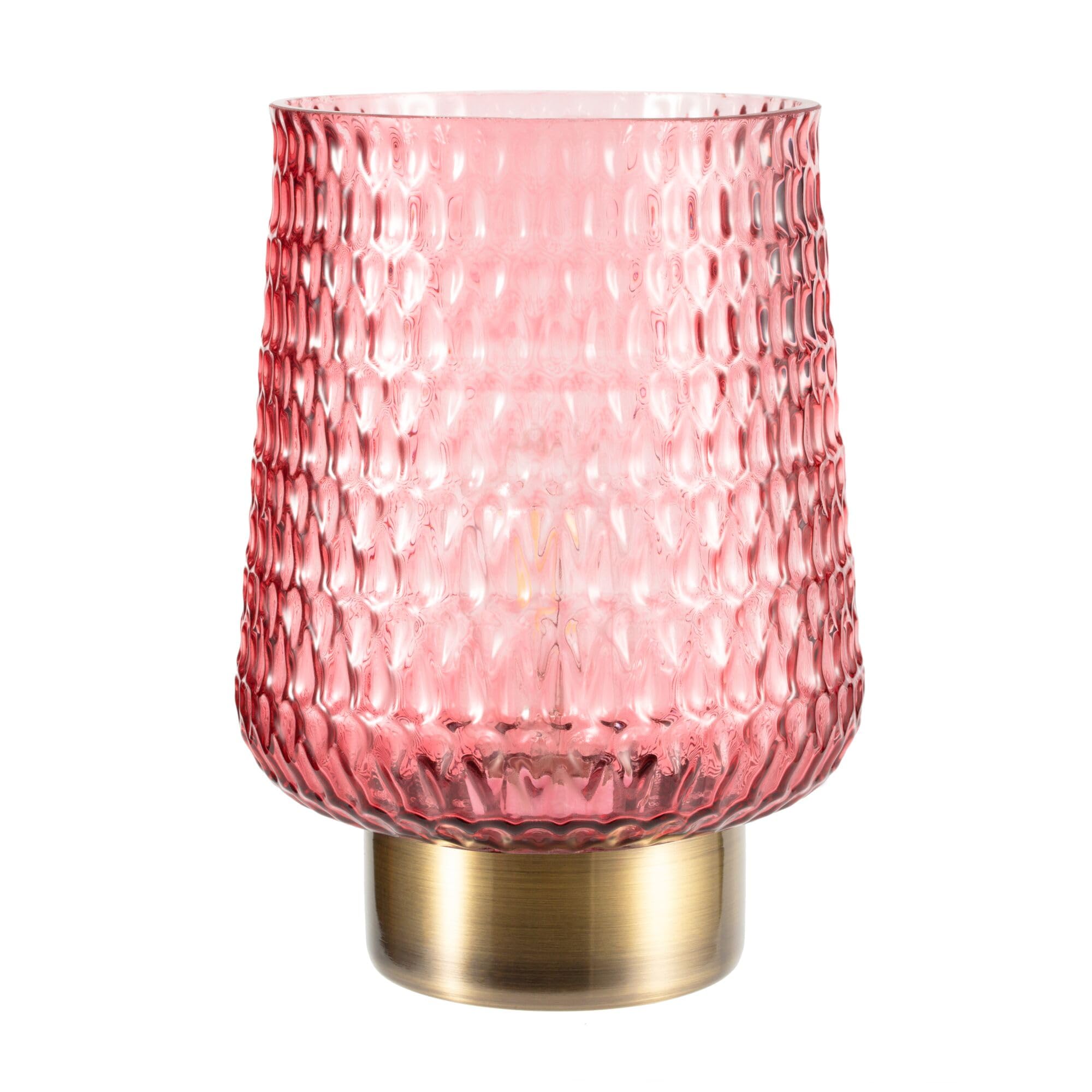 Pauleen 48134 Rose Glamour Portable Table luminaire Glass Table lamp Timer Function 6H Battery Glass lamp Without Cable Pink Glass/Metal