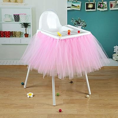 vLoveLife Baby Pink Tulle Tutu Skirt for High Chair Ghana Ubuy