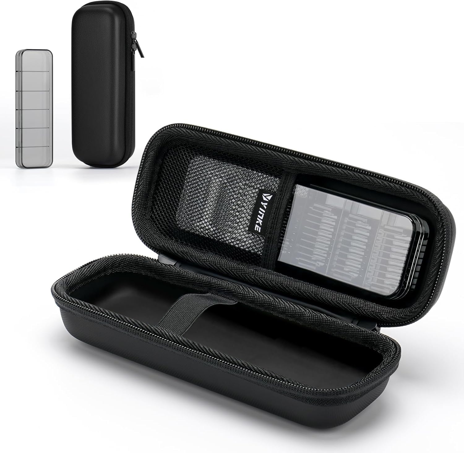 Yinke Hard Travel Case with Attachments Storage Box for Hybrid Electric Trimmer and Shaver, Waterproof Carrying Case Portable Storage Bag for O Blade Norelco Pro, Black