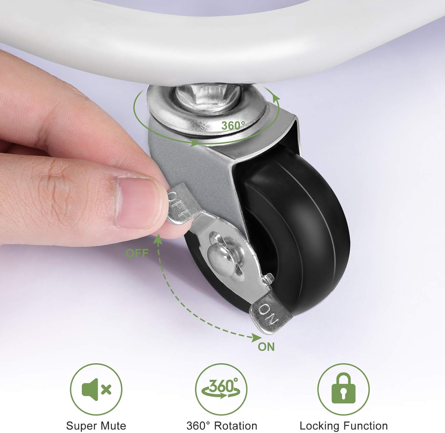 LEHOM 3-Tier Rolling Utility Cart with Hanging Cups & Hooks & Handle, Multifunctional Art Cart Organizer Storage with Wheels, Easy Assembly for Office, Bedroom, Kitchen, Bathroom, Laundry (White) : Office Products