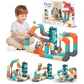 DOPTOY 145 PCS Electric Train Set with Automatic Elevator-Automatic Track Switching for Home Outdoor Toys Toddler Kids Boys Girls-STEM Learning Building Toy Birthday Gifts for 3 4 5 6 7 8+ Boys Girls