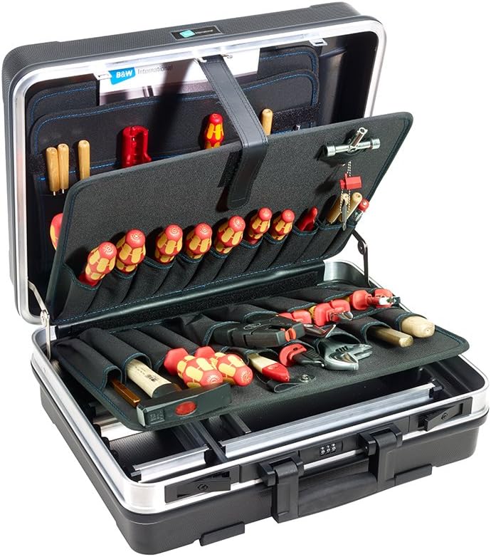B&W BASE tool case with tool retention loops (ABS case, volume 28.1 l, 46.3 x 35.5 x 17.1 cm inner) 120.02/L, tools not included