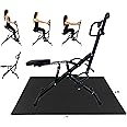 TOTAL CRUNCH Power Rider Body Horse Abdominal Machine for Abdomen, Back, ARMS, Buttocks and Legs w Resistance Cylinder and Monitor Including 4'Ftx4'Ft Eva Interlocking Mat for Extra Floor Protection