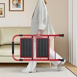 KINGRACK 4 Step Folding Ladder with Handrail Non Slip Wide Pedals Red view 8
