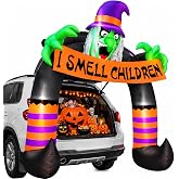 6FT Trunk or Treat Car Decorations Kit with LEDs Witch Inflatables | Halloween Inflatables Outdoor Decorations, Blow up Witch Arch Trunk Decor with Banner , Outdoor Yard Party Garden Decor