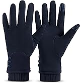 Welvgnnce Women's Winter Warm Gloves With Touch Screen Texting Fingers, Windproof, Fleece Lined, Thick Warm Gloves