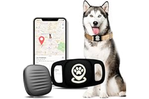 GBVP Dog Tracker Smart Pet Location Tracker with Collar Holder, Personalized Smart Item Finder, MFi Certificated Dog Tracking Device, No Monthly Fee, Works with Apple Find My, Not GPS Tracker(iOS Only)