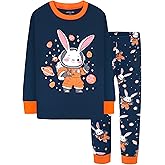 DAUGHTER QUEEN Boys Pajamas 4 Pieces Long Set 100% Cotton Sleepwear Size 18 Months-12 Years