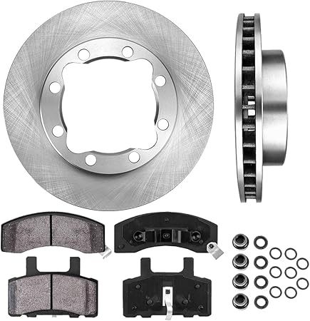 Amazon Crk フロント 317 Mm プレミアム Oe 8 ラグ 2 ブレーキディスクローター 4 セラミック ブレーキパッド クリップ ブレーキパーツ 車 バイク